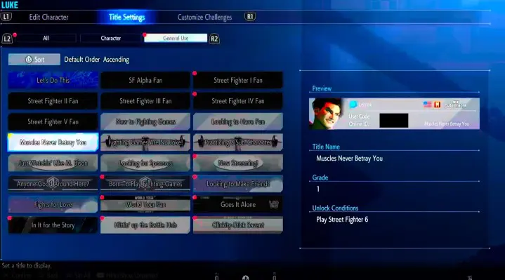 O Menu do Dispositivo  STREET FIGHTER 6 Manual Online Oficial