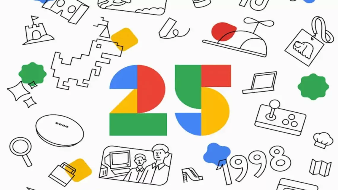 Comemoração dos 25 anos do Google traz novos papéis de parede e descontos